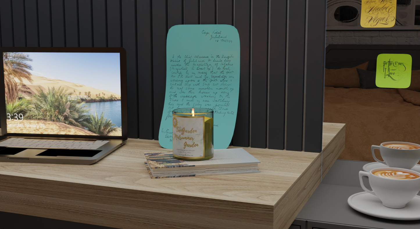 Midsummer Garden, 8.5 oz cotton wick