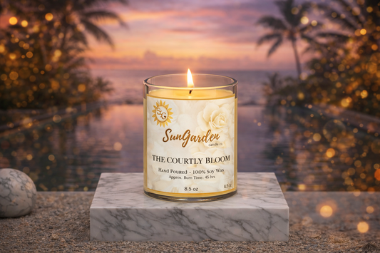 The Courtly Bloom, 8.5 oz cotton wick