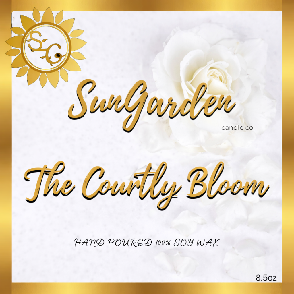 The Courtly Bloom, 8.5 oz cotton wick