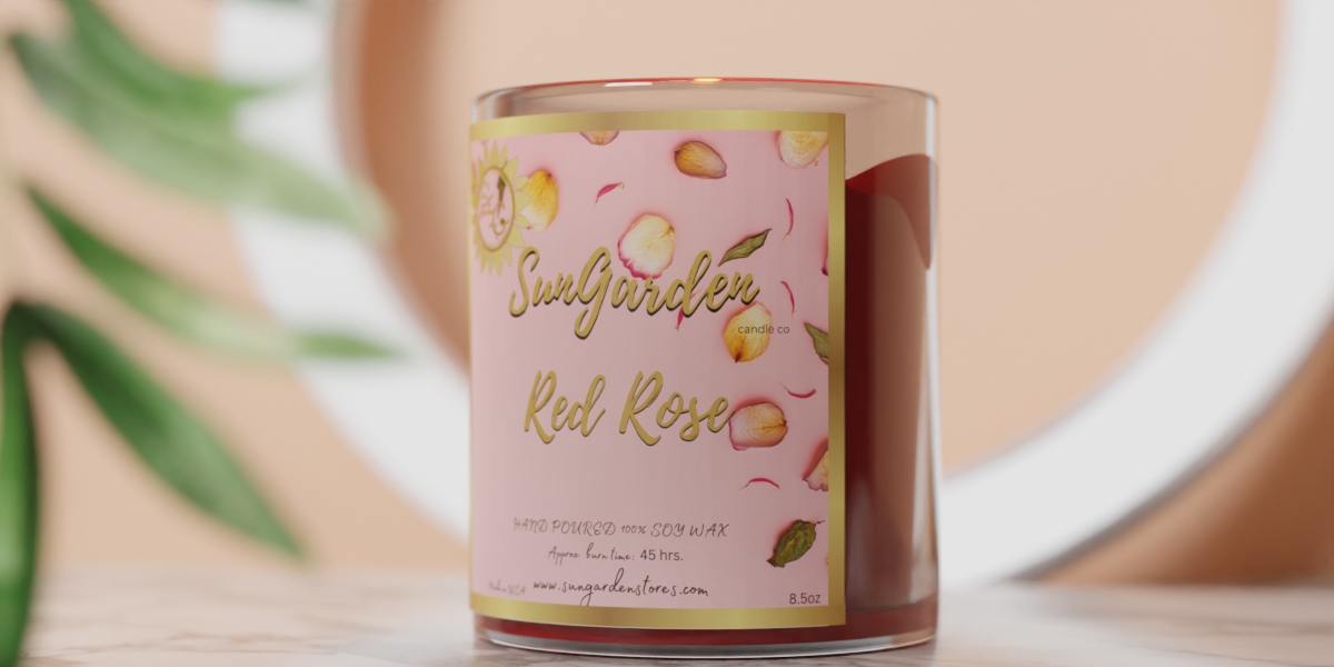 Red Rose Candle, 8.5 oz