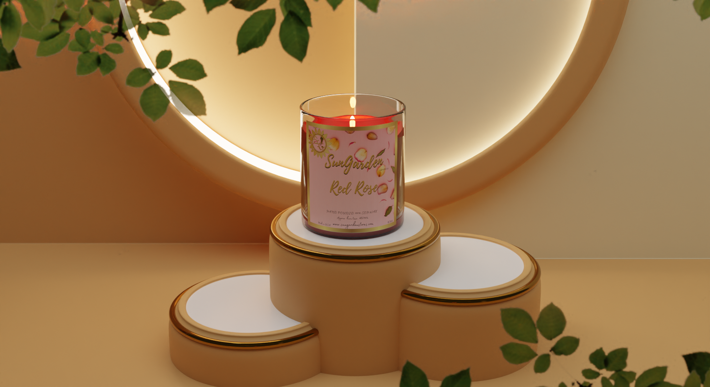 Red Rose Candle, 8.5 oz