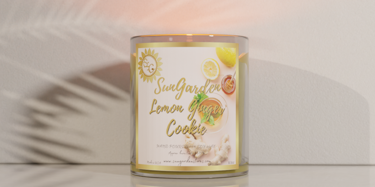 Lemon Ginger Cookie  Candle, 8.5 oz